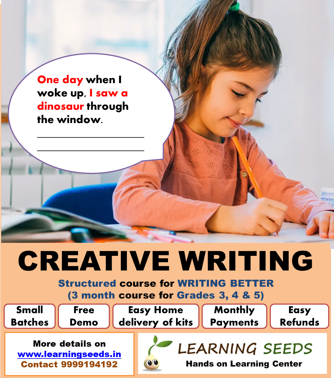 creative writing course contents