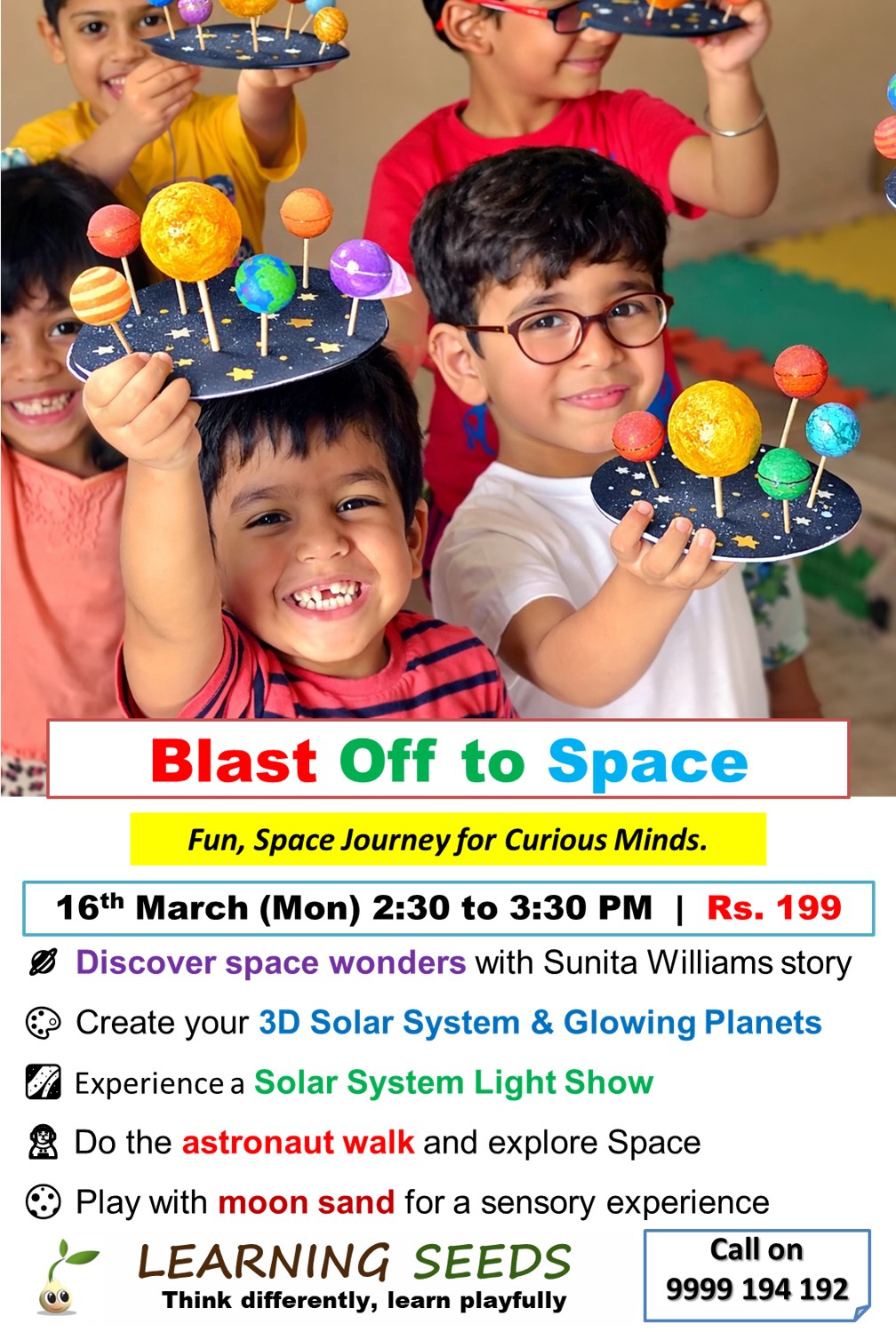 🚀 Blast Off to Space (16th Mar- Monday)