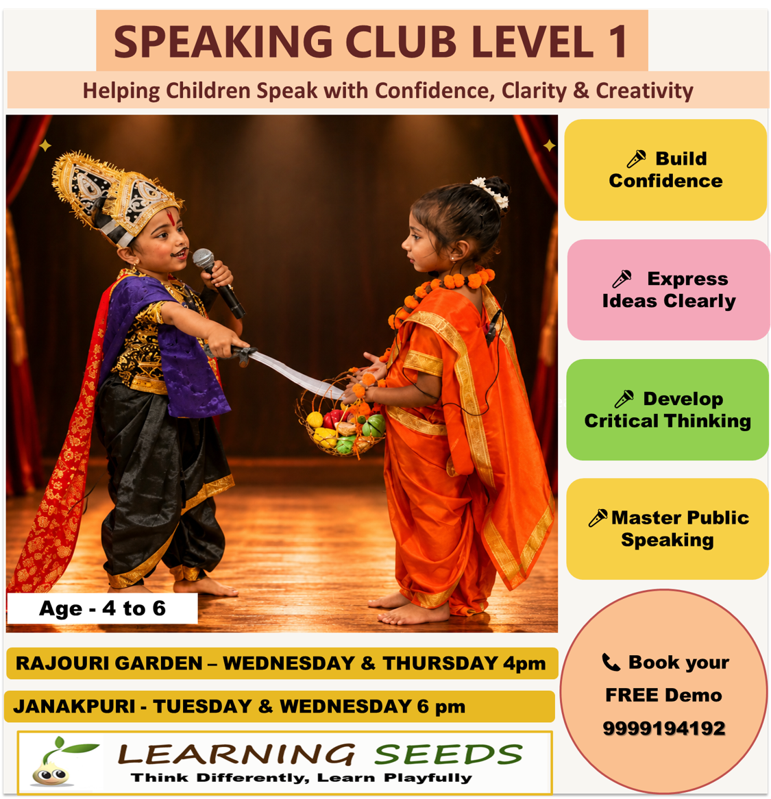 SPEAKING CLUB - LEVEL 1| 4-6 years old
